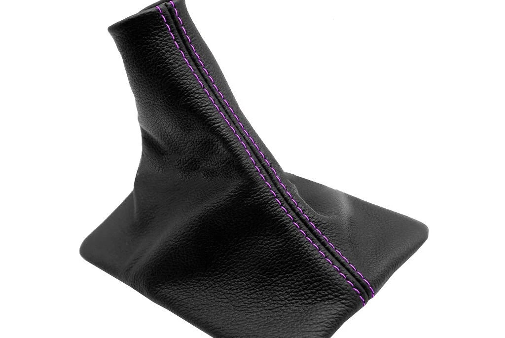 Leather Manual Shift Boot for Ford Mustang (2005–2009) Purple Stitch