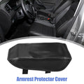 Microfiber Leather Armrest Pad for Volkswagen Tiguan (2017–2021) Carbon Fiber