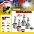 4Pcs 9005 HB3 LED Headlight Bulb 40000LM 200W Low High Beam for Vehicles