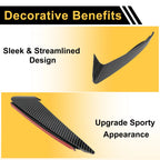 1 Pair Rear Bumper Spoiler for Mercedes-Benz C-Class W205 (2015–2021) Black ABS