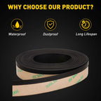 Set of 4 Rubber Seal Strips for Car Front Rear Side Windows