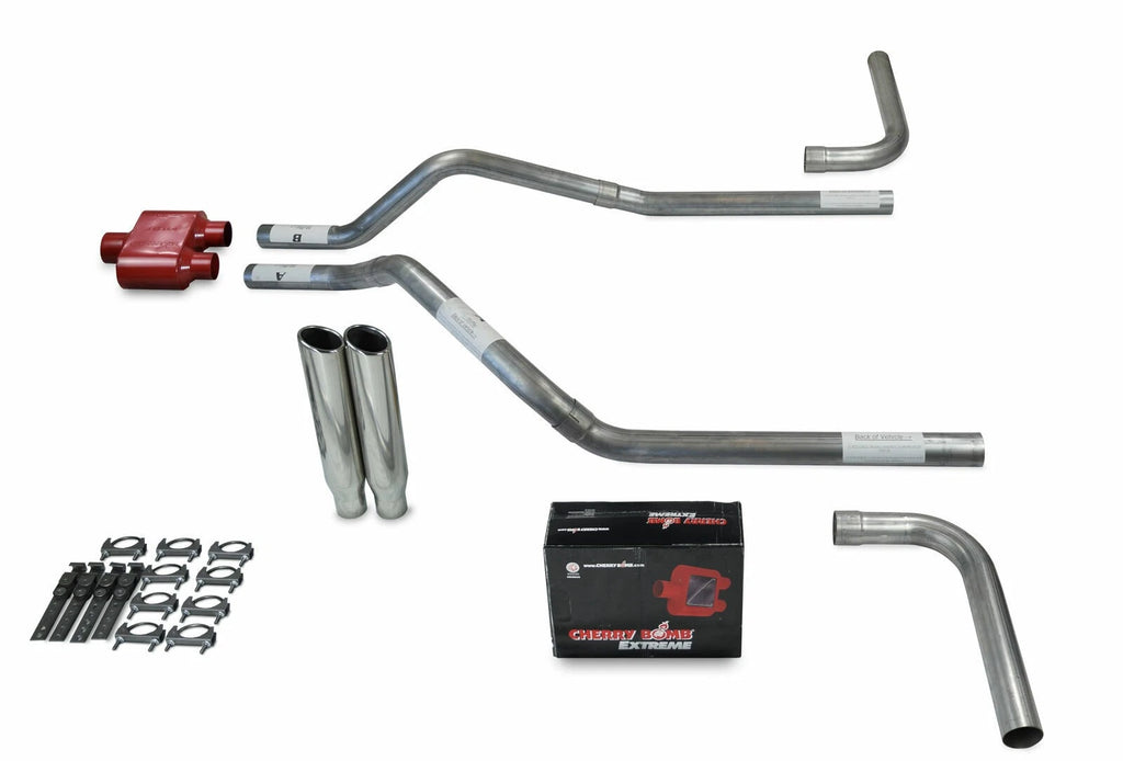 Dual Exhaust Kit for GMC Jimmy (1992–1994) - 2.5" Cherry Bomb Extreme