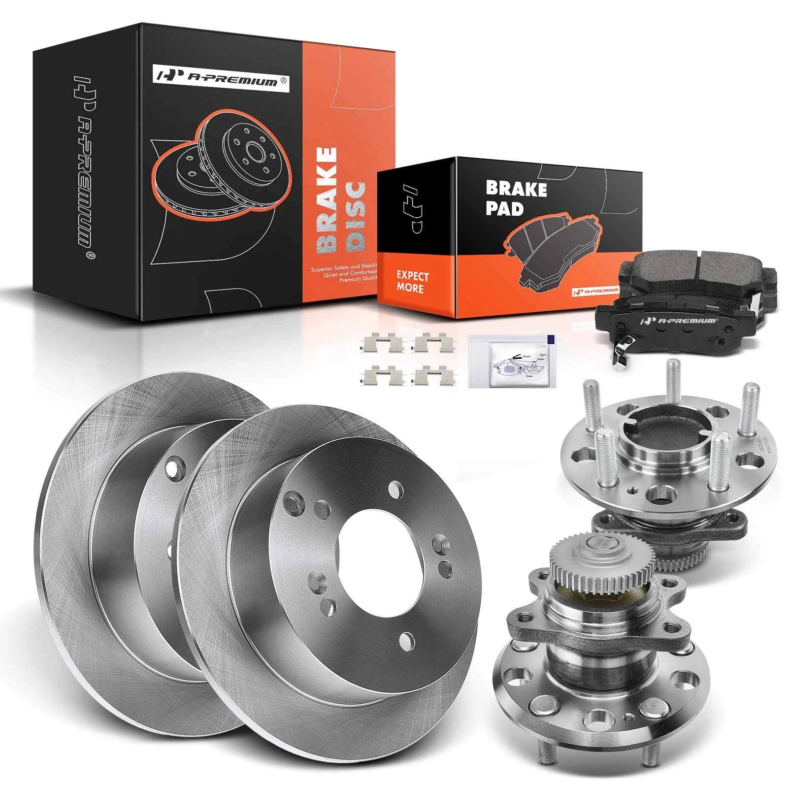 Rear Disc Brake Rotors & Pads for Hyundai Sonata (2006–2008)