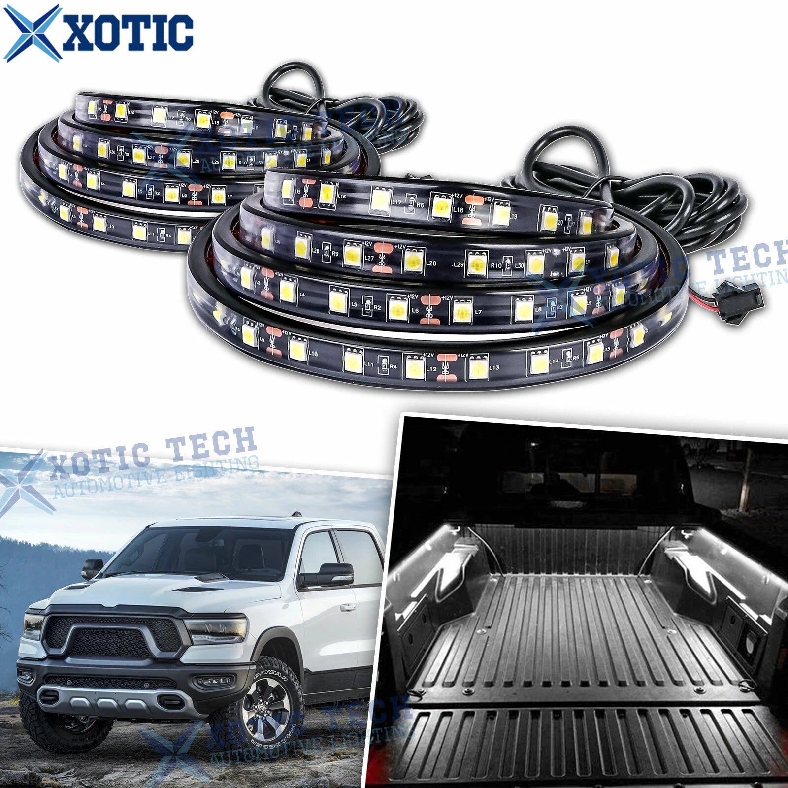 LED Pickup Truck Cargo Bed Light Strip Kit for Dodge Ram 1500 2500 (2009–2018)