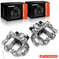 Pair Rear Brake Calipers with Brackets for Jeep Grand Cherokee Dodge Durango 