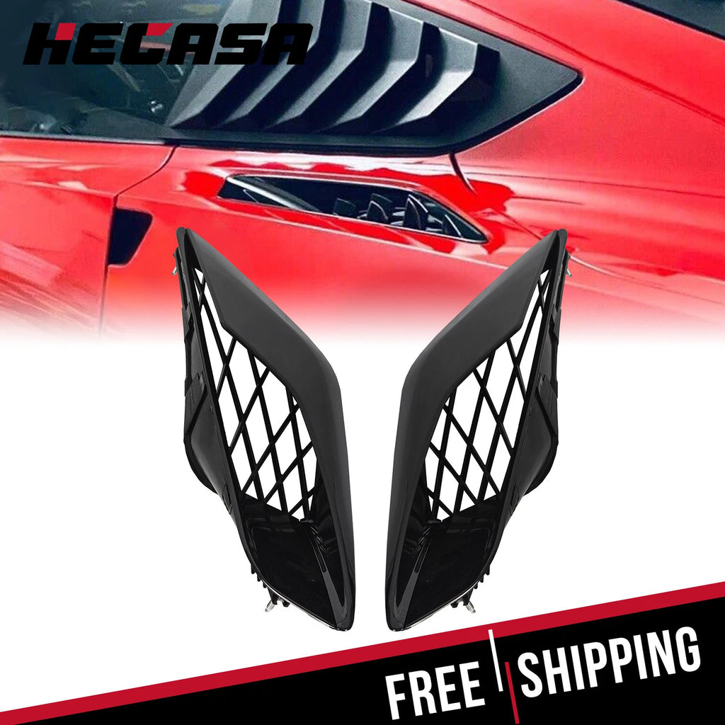 Rear Quarter Panel Scoops for Chevrolet Corvette (2014–2019) Carbon Flash