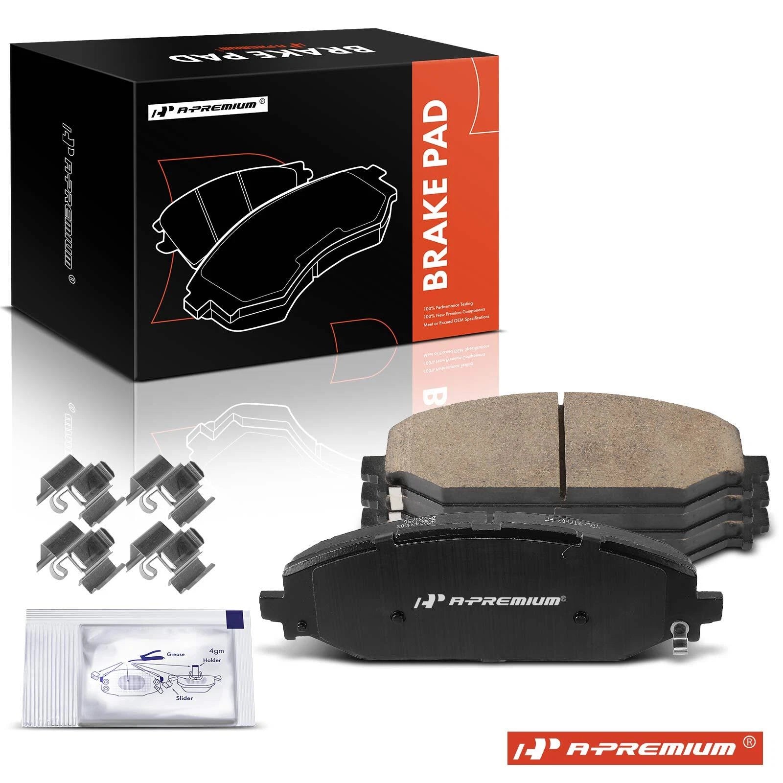 Set of 4 Front Ceramic Brake Pads for Ram 1500 (2019–2022) Jeep Wagoneer (2022)