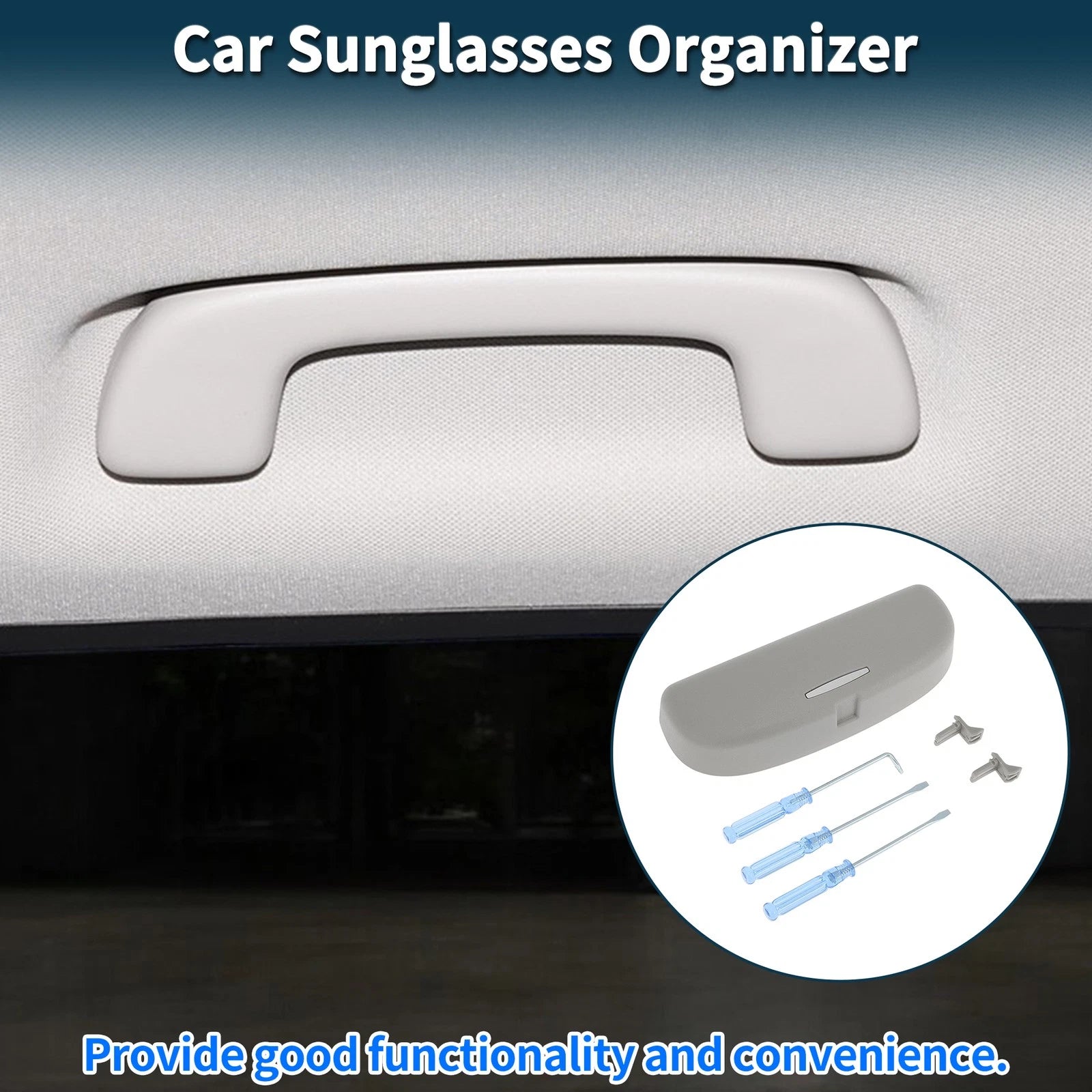 Sunglasses Case for BMW X1 F48 (2016–2024) Eyeglasses Holder Storage Box Grey
