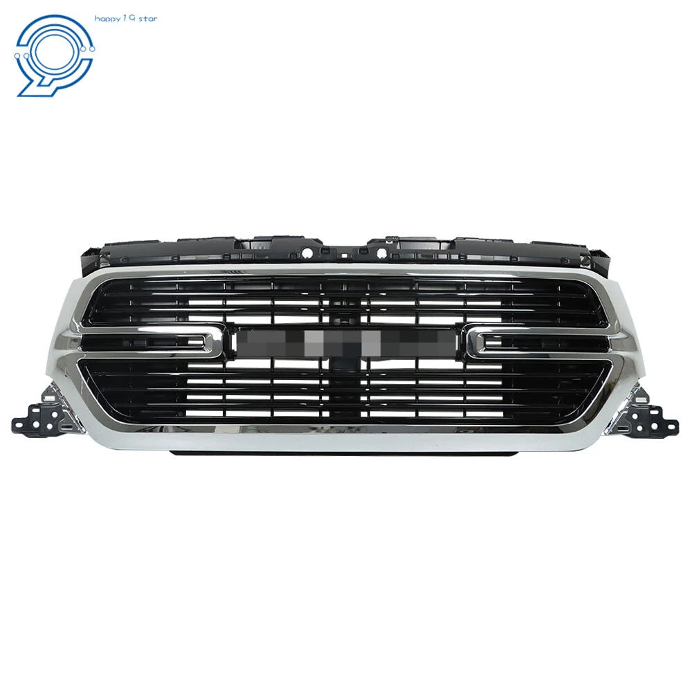 Front Upper Grille for Dodge Ram 1500 (2019-2022) Chrome Black Trim