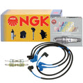 Set of 4 NGK Laser Platinum Spark Plugs & Wires for Mazda RX-7 (1978–2002)