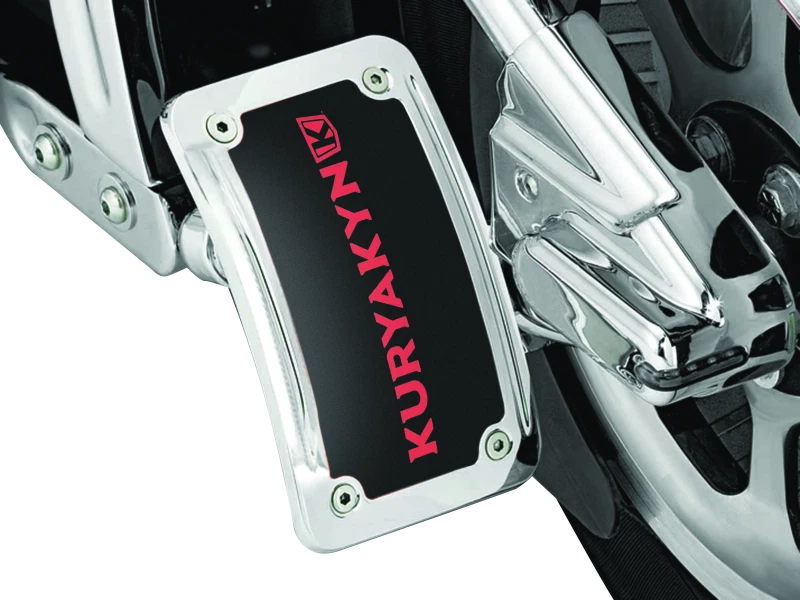 Lighted Curved Vertical Side Mount License Plate Holder for Powersports
