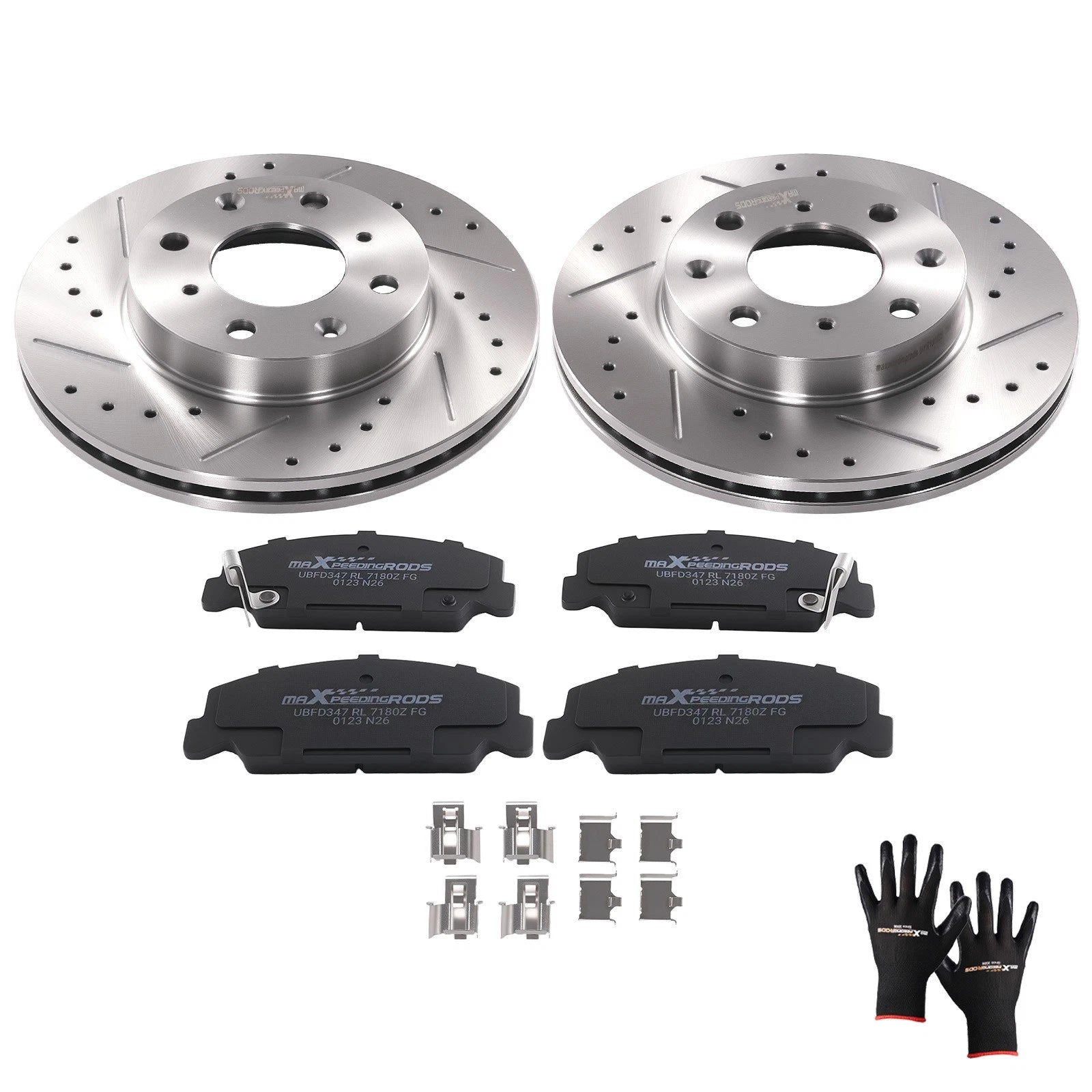 Front Brake Rotors & Ceramic Pads Kit for Honda Civic Del Sol CRX (1990–1997)