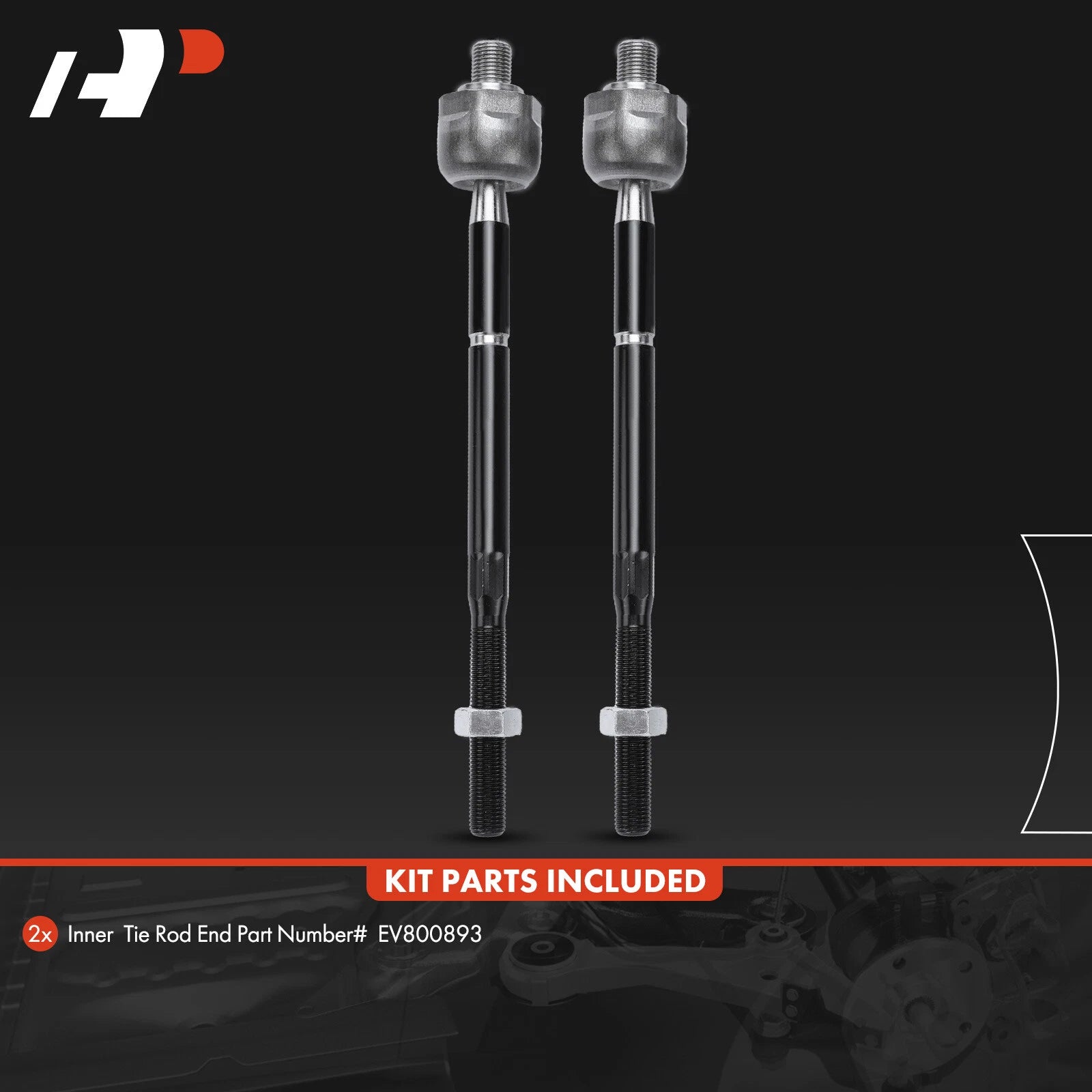 2X Inner Tie Rod End for Ford Explorer (2011-2017) Lincoln MKT (2013-2019)