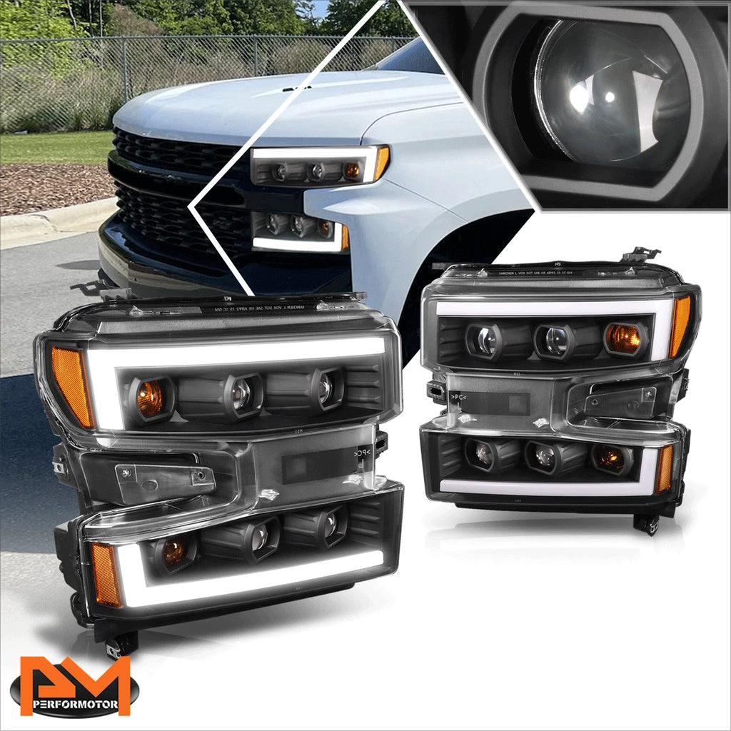 OE Style LED DRL Projector Headlight for Chevy Silverado 1500 (2019–2024)