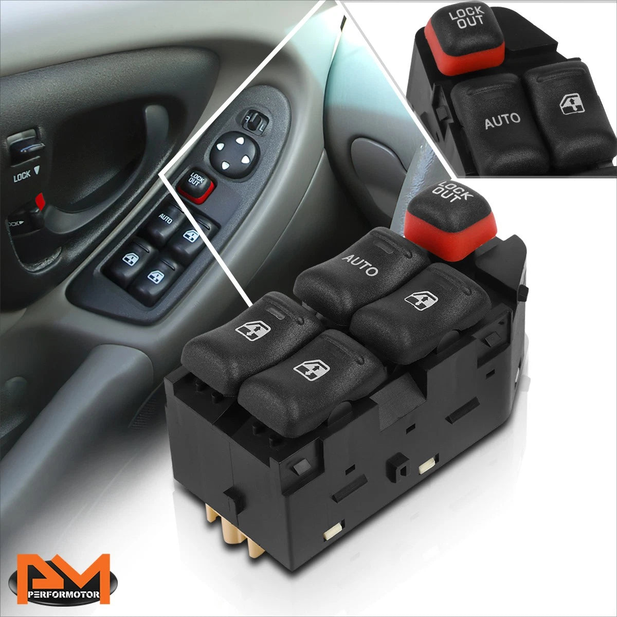 Driver Side Electric Master Window Switch for Chevy Classic Malibu (2004–2005, 1997–2003)