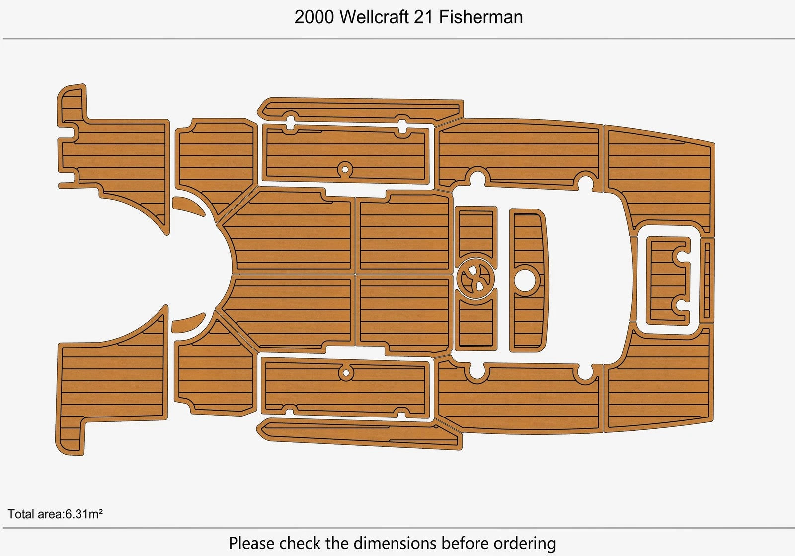 Swim Platform EVA Pad Flooring Mat for Wellcraft 21 Fisherman (2000)