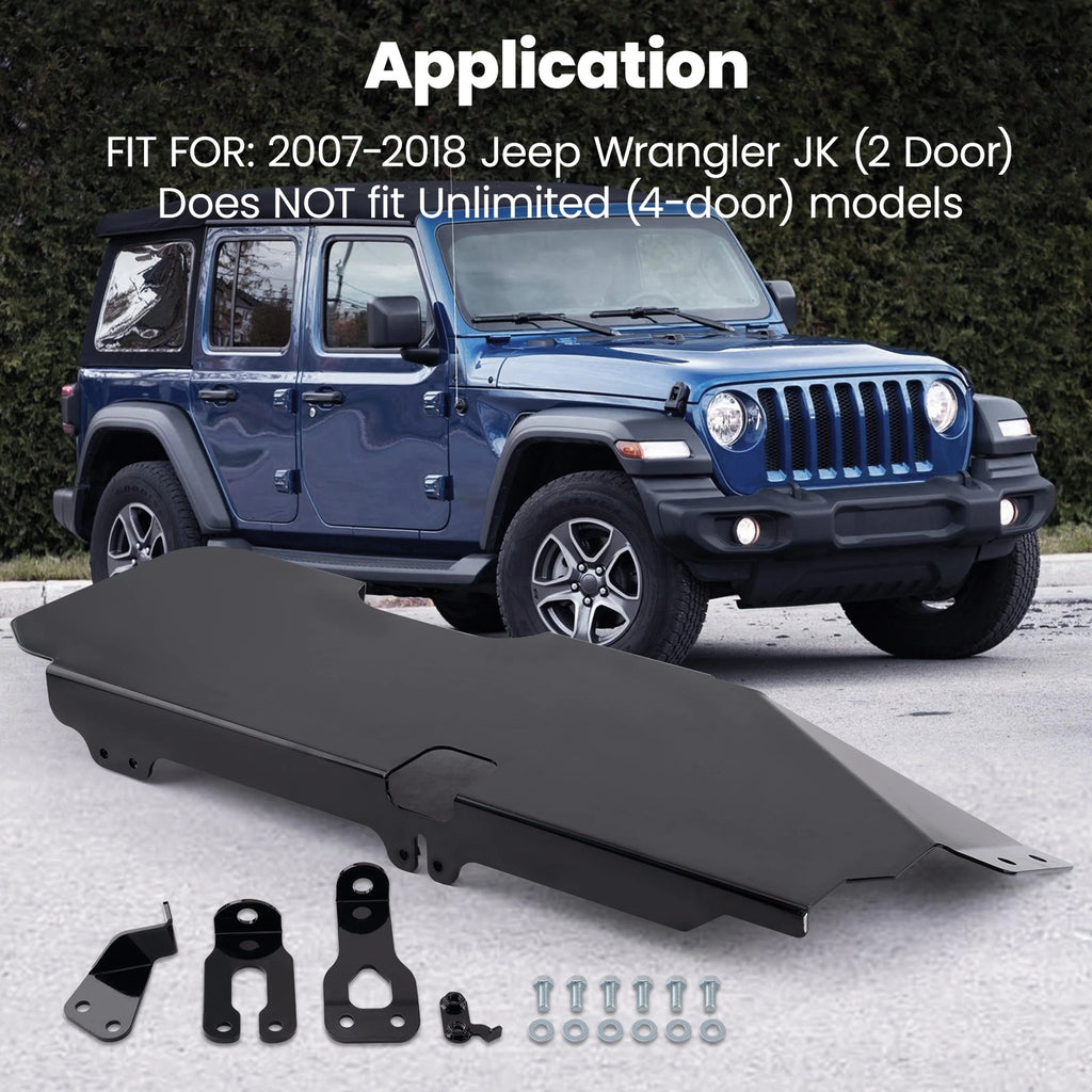 Steel Gas Tank Skid Plate for Jeep JK Wrangler (2007–2018)