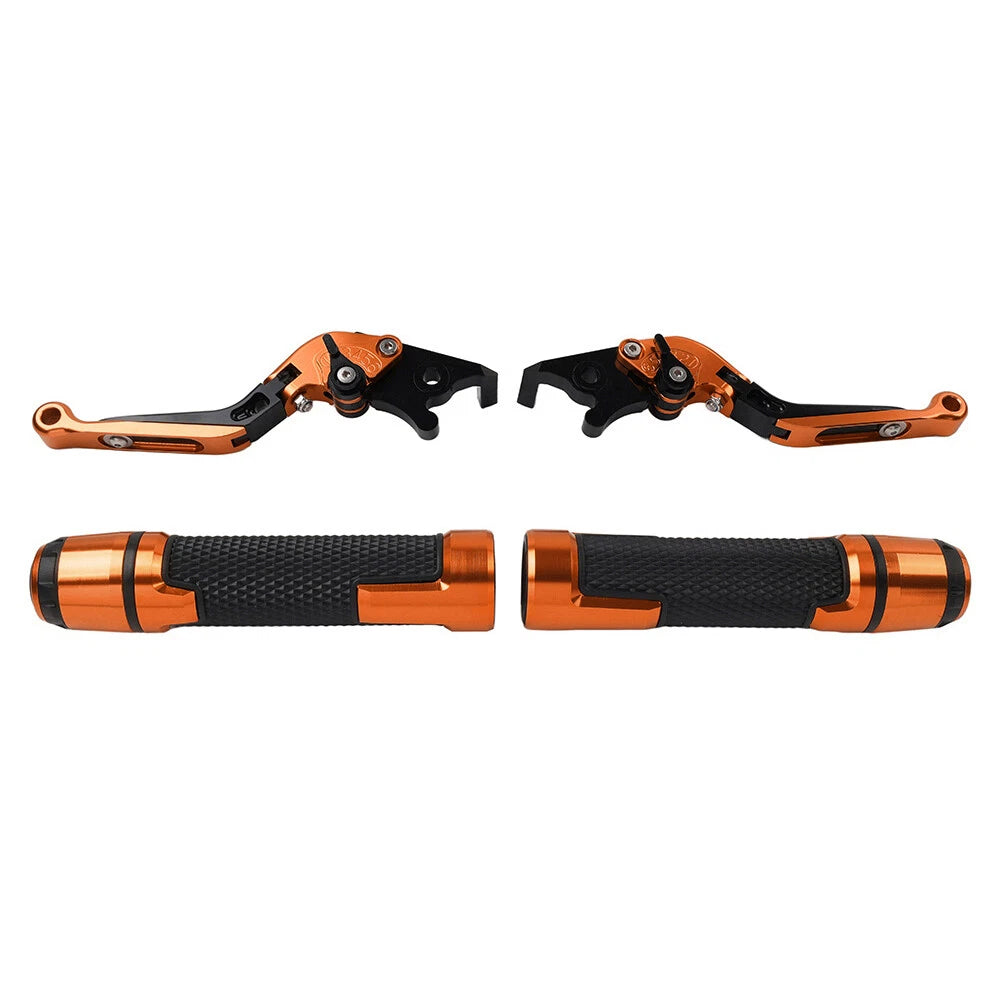 Set of 2 Orange Extendable Brake Clutch Levers for Honda CB1100 CB1300