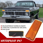 Sequential Amber LED Parking Signal Light Lenses for Ford F-100 (1974–1977)