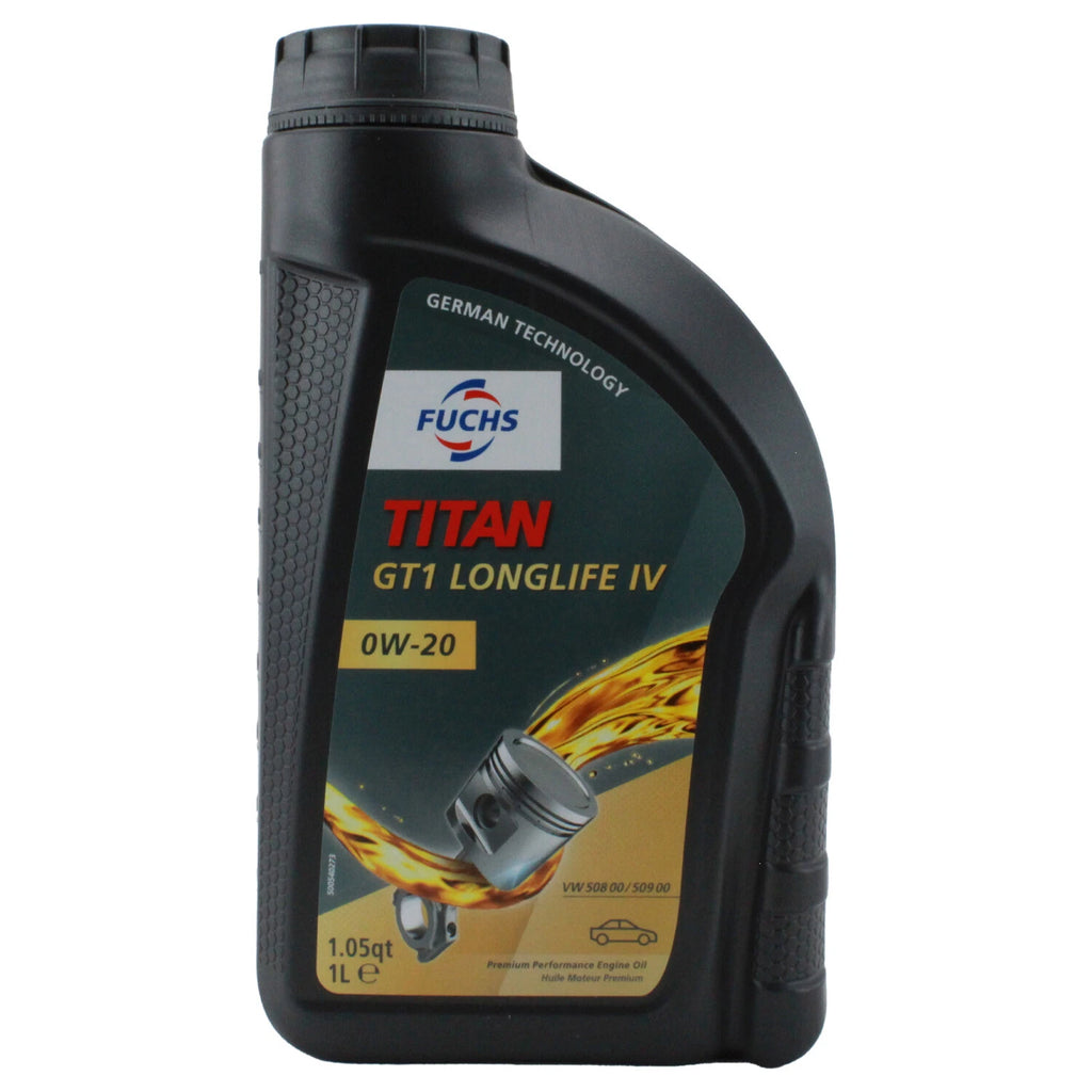 2X Fuchs TITAN GT1 LONGLIFE IV SAE 0W-20 Engine Oil 1L for Audi Porsche