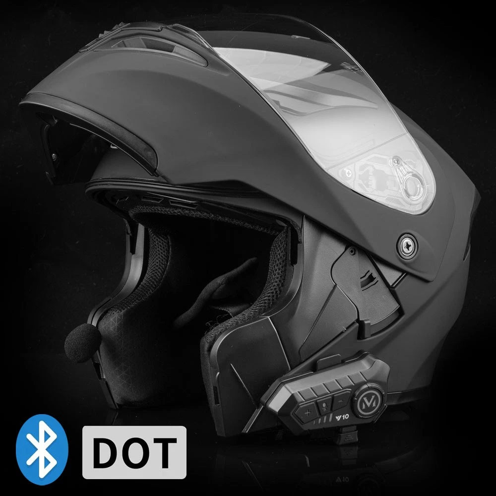 Modular Flip-up Motorcycle Helmet for (DOT Approved)