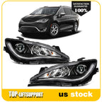 2X Headlight Assembly for Chrysler Pacifica (2017–2020) HID Projector