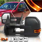 Set of 2 Manual Telescoping Towing Mirrors for Ford F150 (2004–2014) + LED Signal