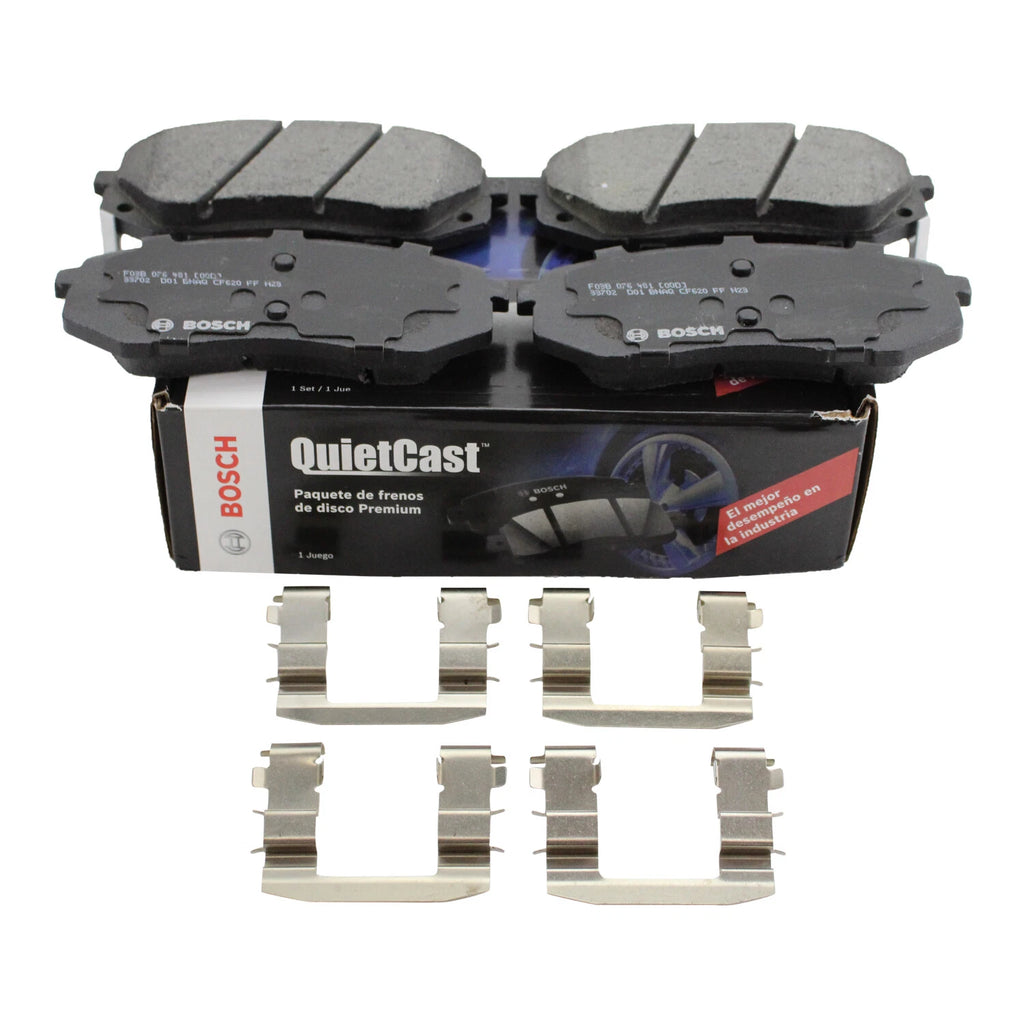 Set of 4 Bosch QuietCast Front Ceramic Brake Pads for Sonata Tucson Soul EV Sportage (2011–2023)