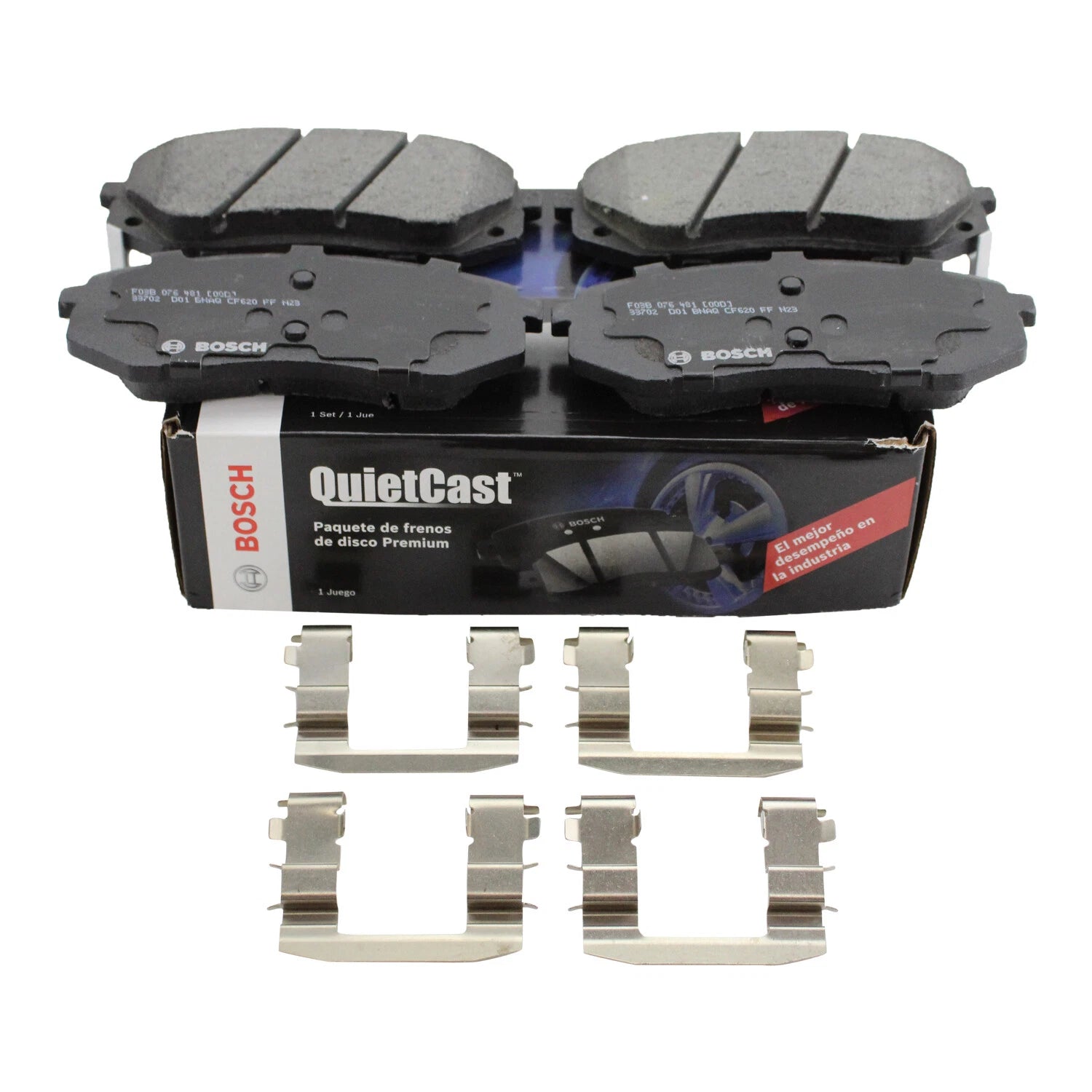 Set of 4 Bosch QuietCast Front Ceramic Brake Pads for Sonata Tucson Soul EV Sportage (2011–2023)
