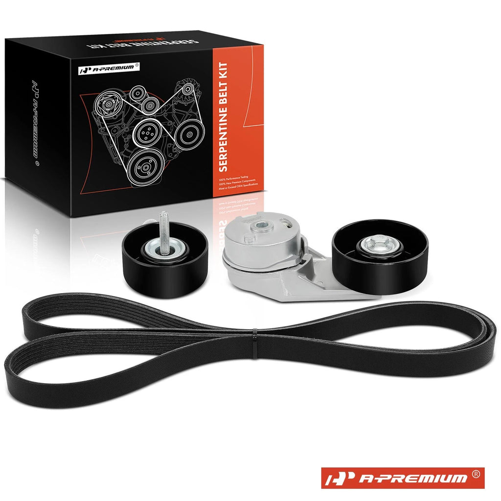 3X Serpentine Belt Drive Component Kit for Buick LaCrosse Regal (2005–2016)