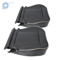 Set of 2 Leather Bottom Seat Covers for Hummer H3 (2006–2010) Black