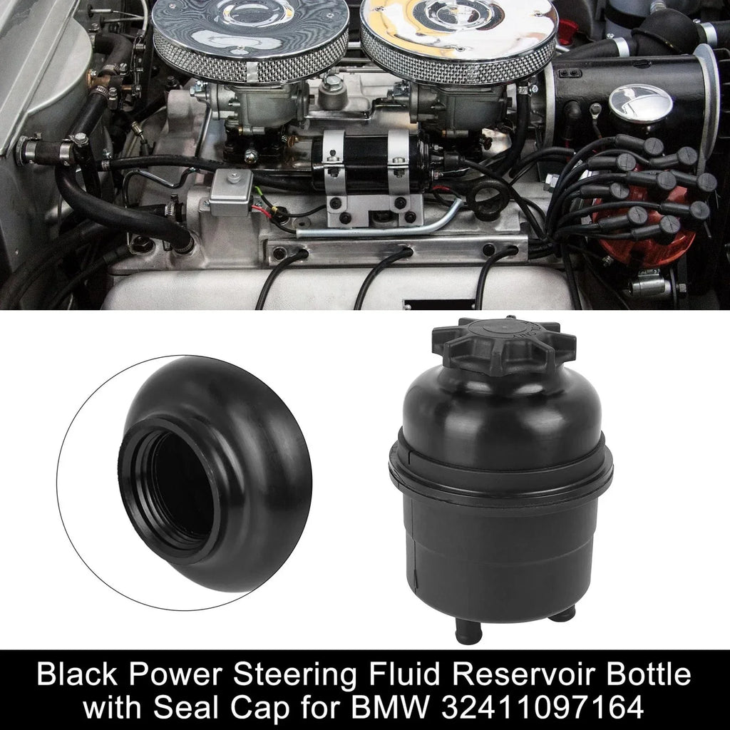 Power Steering Fluid Reservoir Bottle with Seal Cap for BMW