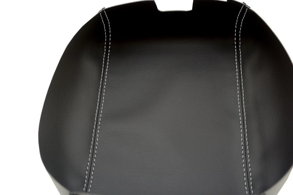 Leather Console Lid Armrest Cover for Ford Escape (2008–2012) White Stitch