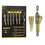 10PCS Sinker Clip Kit for Carp Fishing (ABS, 7.5cm, Quick-Change Swivel)