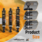 1x Rear + 2x Front Coil-Over Shocks for Honda Fourtrax 300 (1993–2000)
