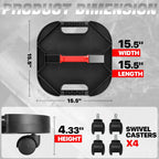 Universal Rolling Caddy Tray Kit for Tool Storage (15.5" x 15.5")