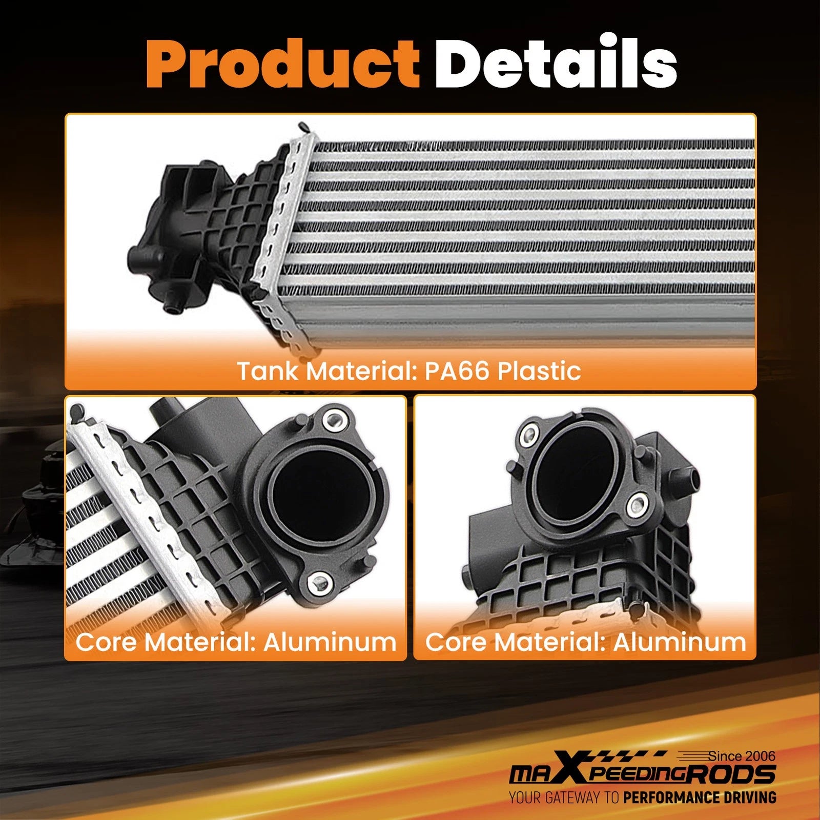 Intercooler Charge Air Cooler for Honda Civic 1.5L L4 (2016-2021)