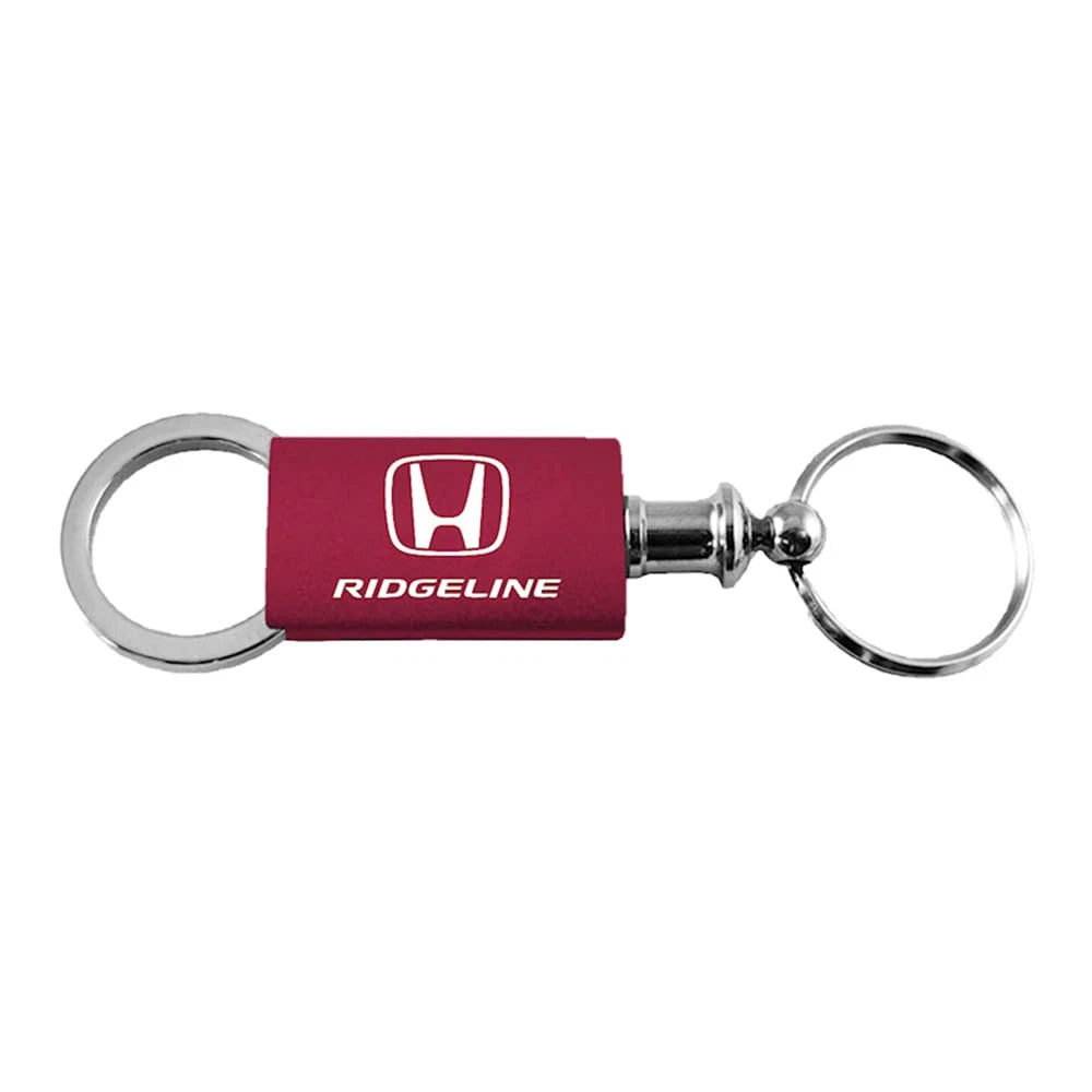 Burgundy Anodized Aluminum Valet Keychain for Honda Ridgeline
