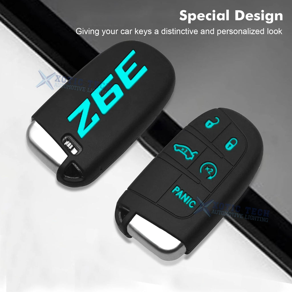 Cyan 392 Silicone Remote Key Fob Shell Cover for Jeep (2014-2025)