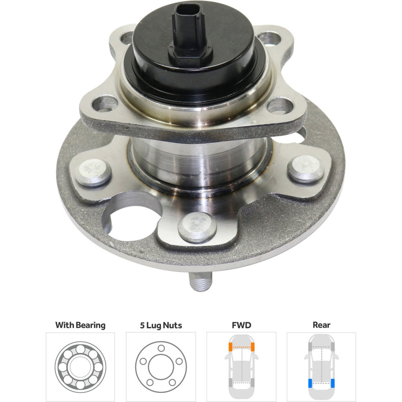 Wheel Hubs for Scion xB (2008–2015) Rear Left & Right with Bearing & Sensor