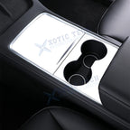 Matte White Center Console Wrap Cover Sticker Decoration for Tesla Model 3/Y (2021–2025)