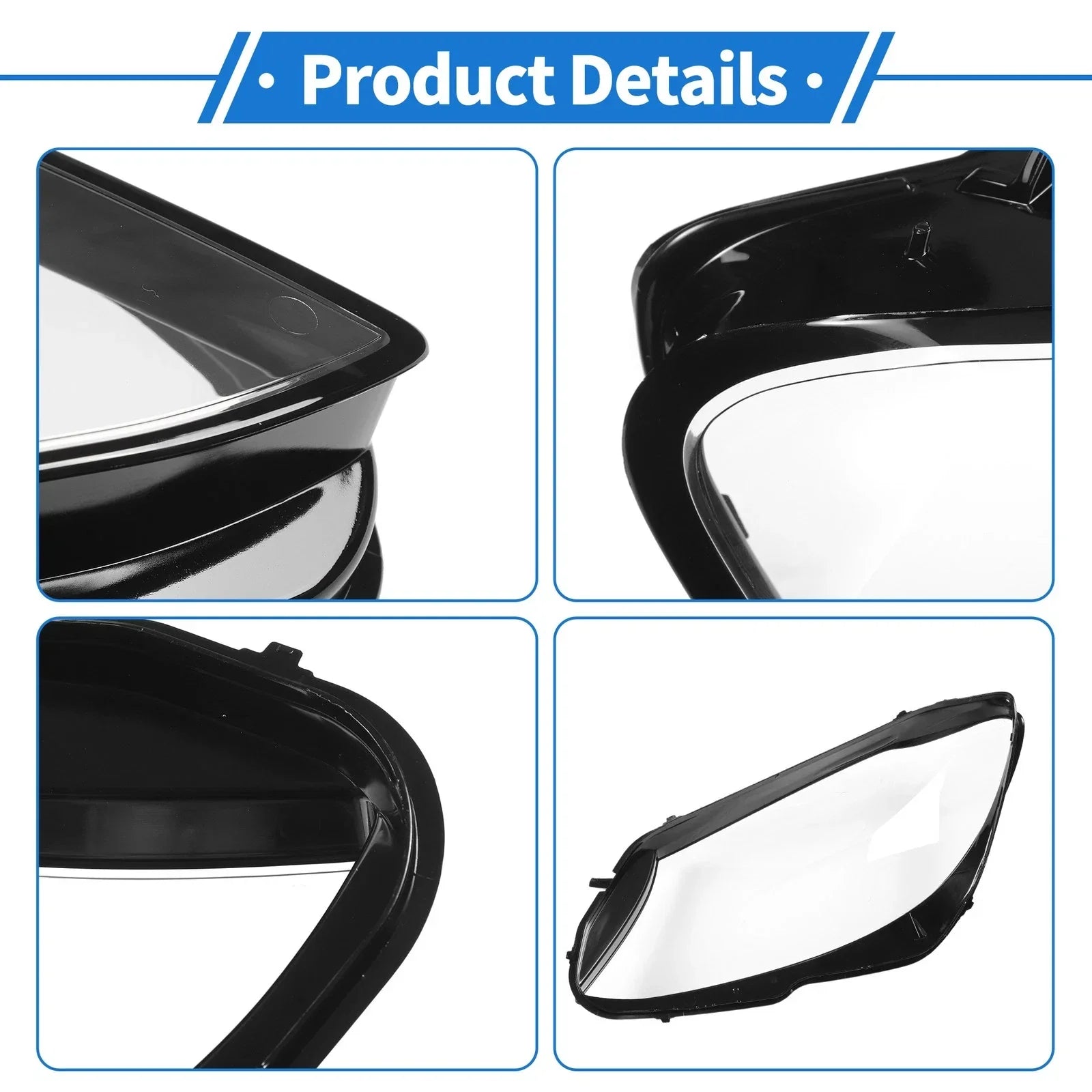 Car Front Right Headlight Lens Cover for Mercedes-Benz C-Class (2018-2020)