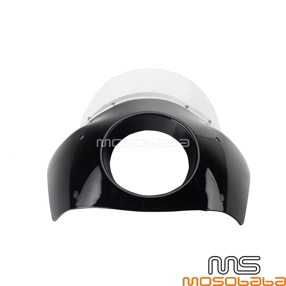 Front Headlight Fairing & Clear Windshield for Harley Dyna Low Rider (2006-2023)