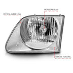 Crystal Headlight Chrome Clear Lens Set for 1997-2003 Ford F-150