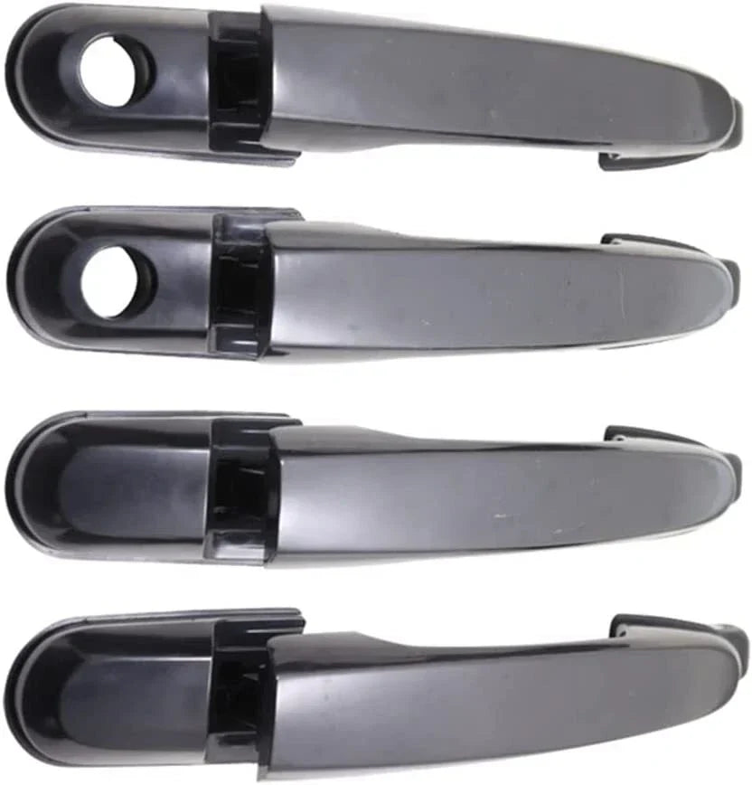 4 x Black Exterior Door Handle Set for Hyundai Tucson (2005-2009)