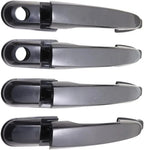 4 x Black Exterior Door Handle Set for Hyundai Tucson (2005-2009)