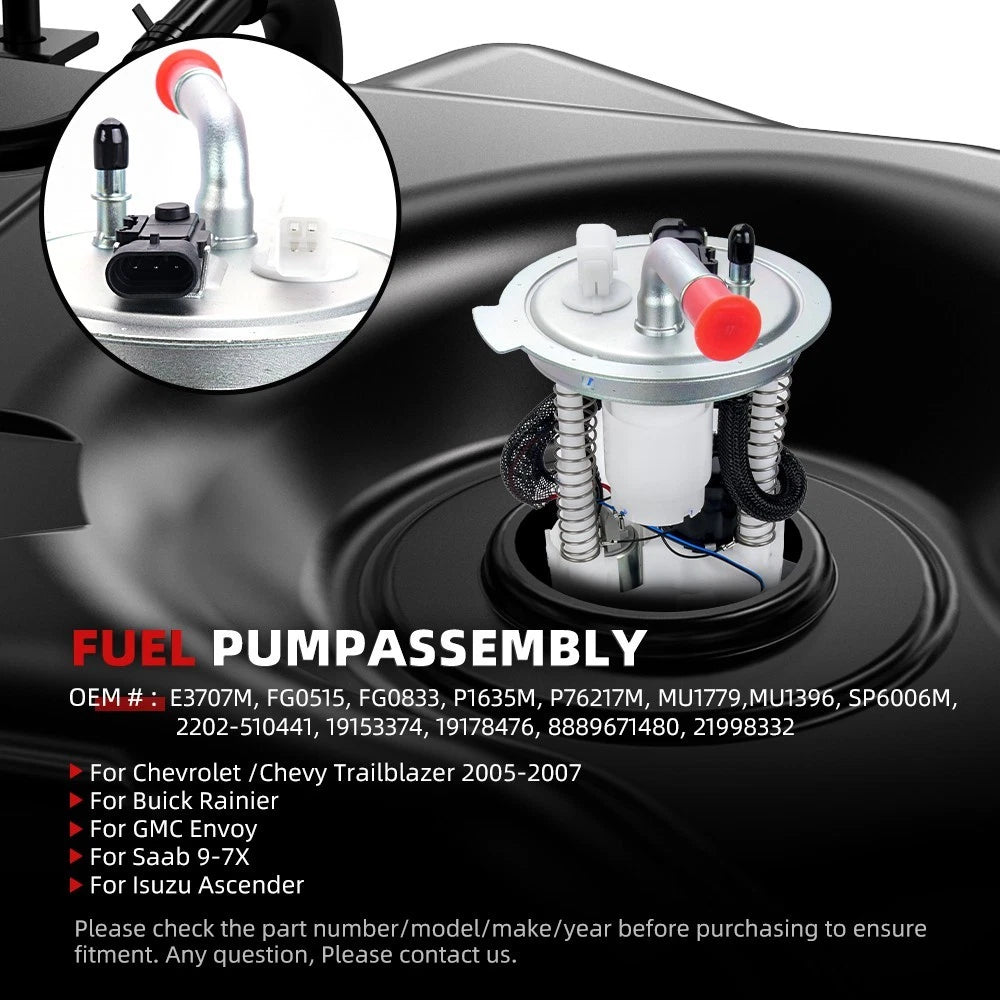 E3707M Fuel Pump Module Assembly for Chevy Trailblazer GMC Envoy (2005–2007)