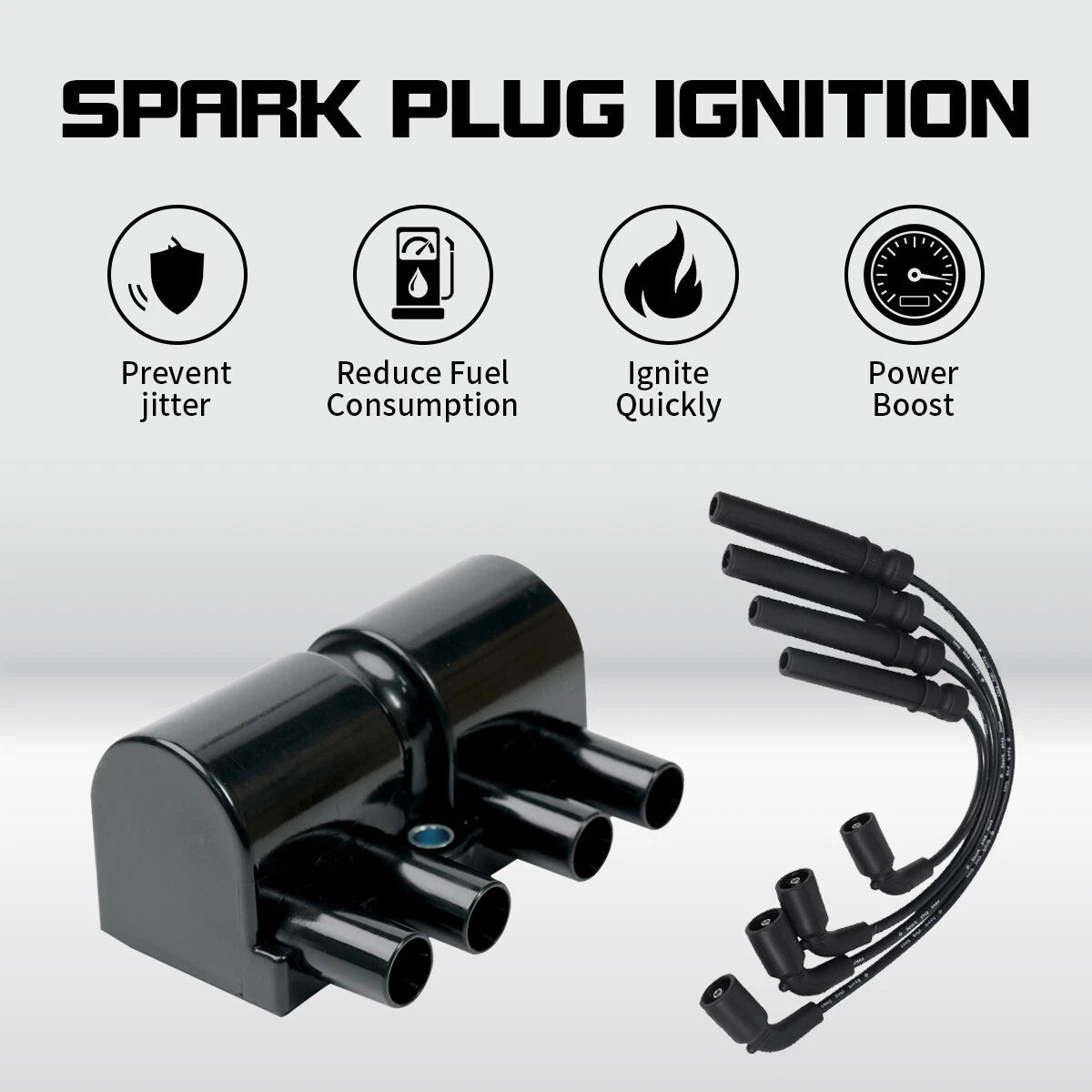 4X Ignition Coil + Wire for Chevrolet Aveo Pontiac Suzuki (1999–2013) UF503