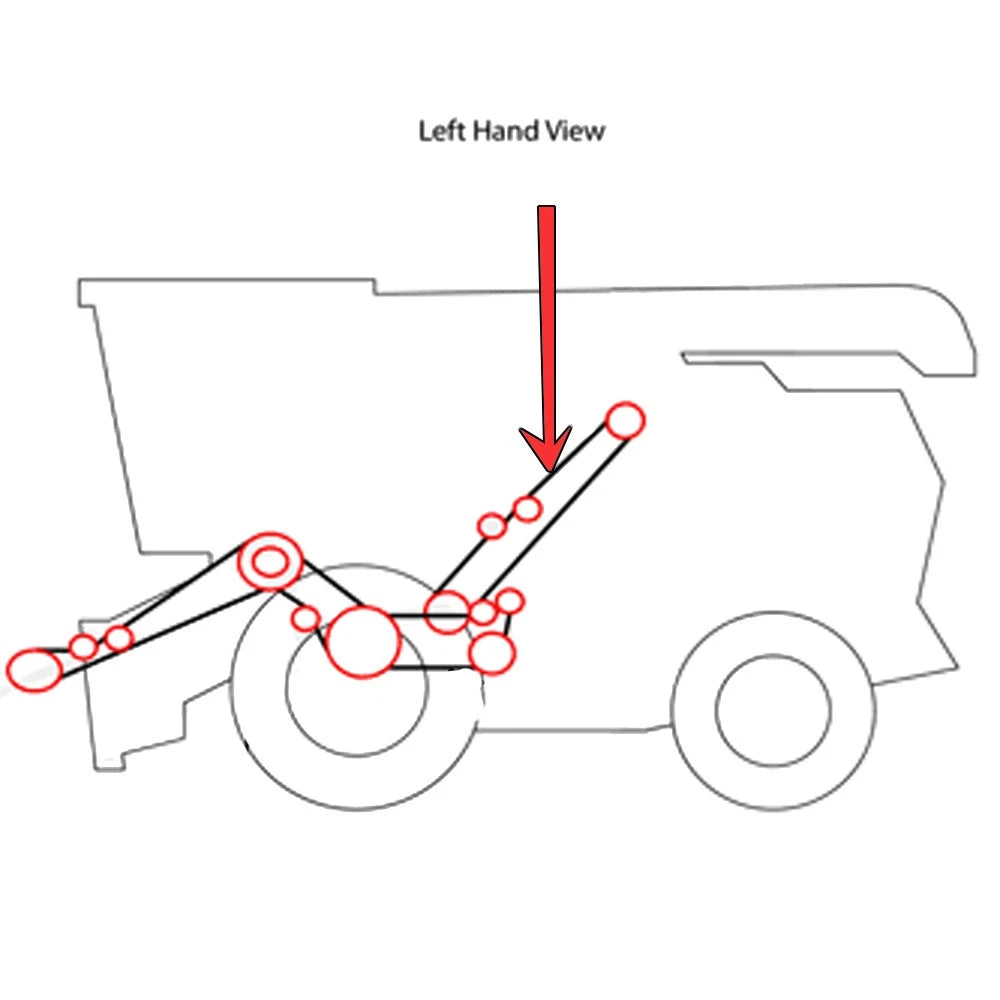 Combine Unloader Drive Belt for Massey Ferguson 8590, 9720 (2496110W1)