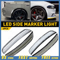 Set of 4 Clear White LED Side Marker Lights for Dodge Charger (2015–2022)